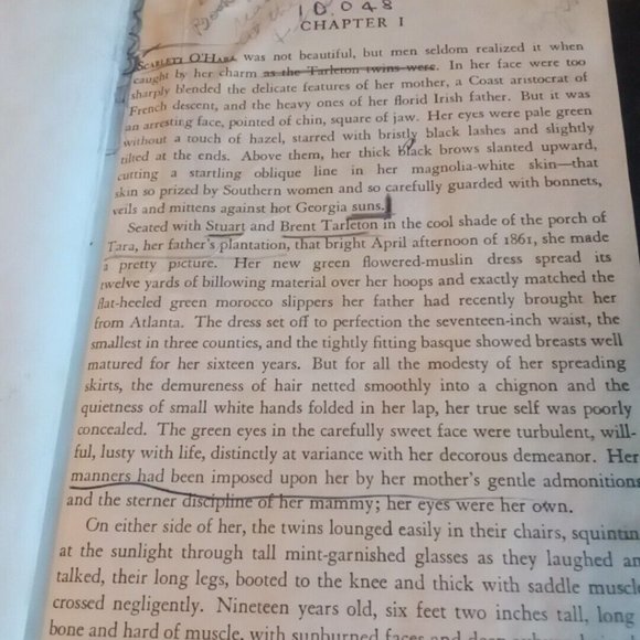 Gone with the Wind Margaret Mitchell 1955 Edition 68th Printing Hardcover - Picture 10 of 15